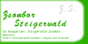 zsombor steigerwald business card